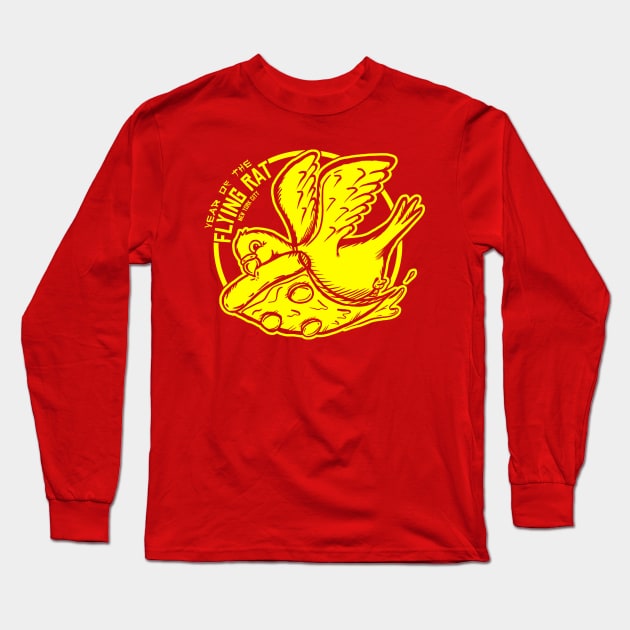 Year of the Flying Rat (Pigeons of New York) Long Sleeve T-Shirt by UselessRob